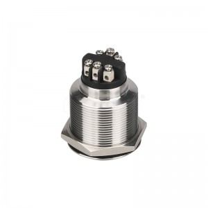 Flat Round 1no1nc Waterproof Ip65 Stainless Steel 25mm push button switch 220v 5a