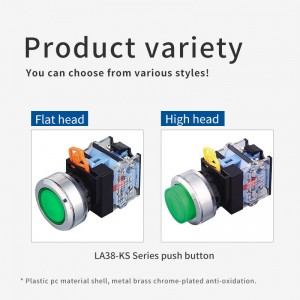 La38 Series Button 30mm 1no1nc green metal ip67 engine switch momentary stop start pushbutton