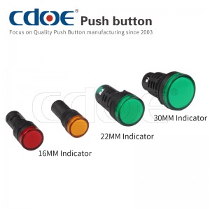 16mm Plastic Ad16-16ds 2 Pins Indicator Light Signal Lamp 380v