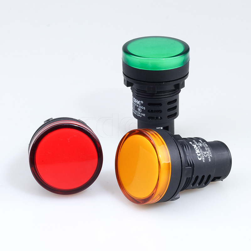 Best Discount Indicator Led 12v Supplier –  Ad16-30ds Red Blue Led Indicator Light Pilot Plastic Signal Lamp Panel – DAHE