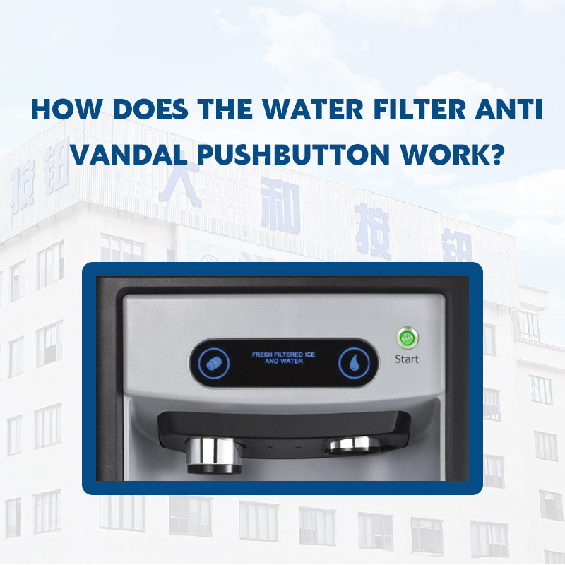 How does the water filter anti vandal pushbutton work?