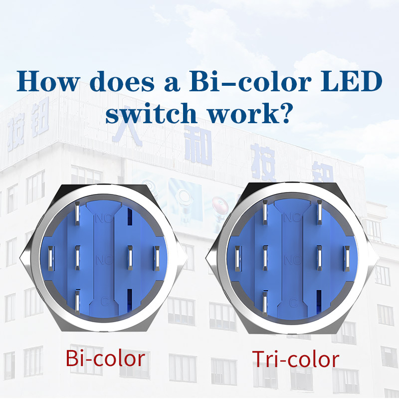 How does the Bi-color LED switch work?
