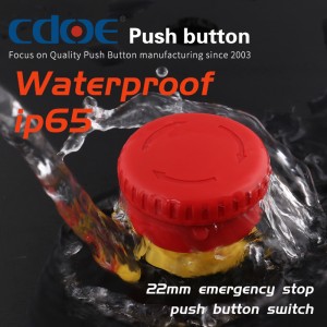 xb2 series 22mm red head waterproof Ip65 Charging pile Emergency Stop Button normally open