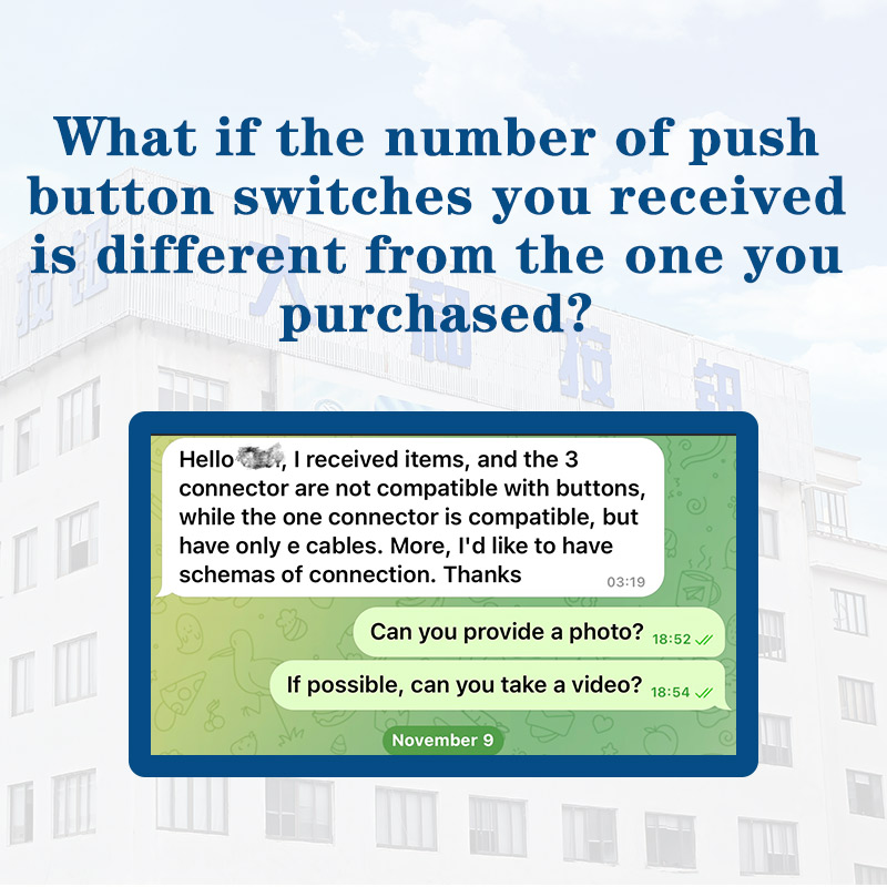 What if the number of push button switches 12 volts you received is different from the one you purchased?