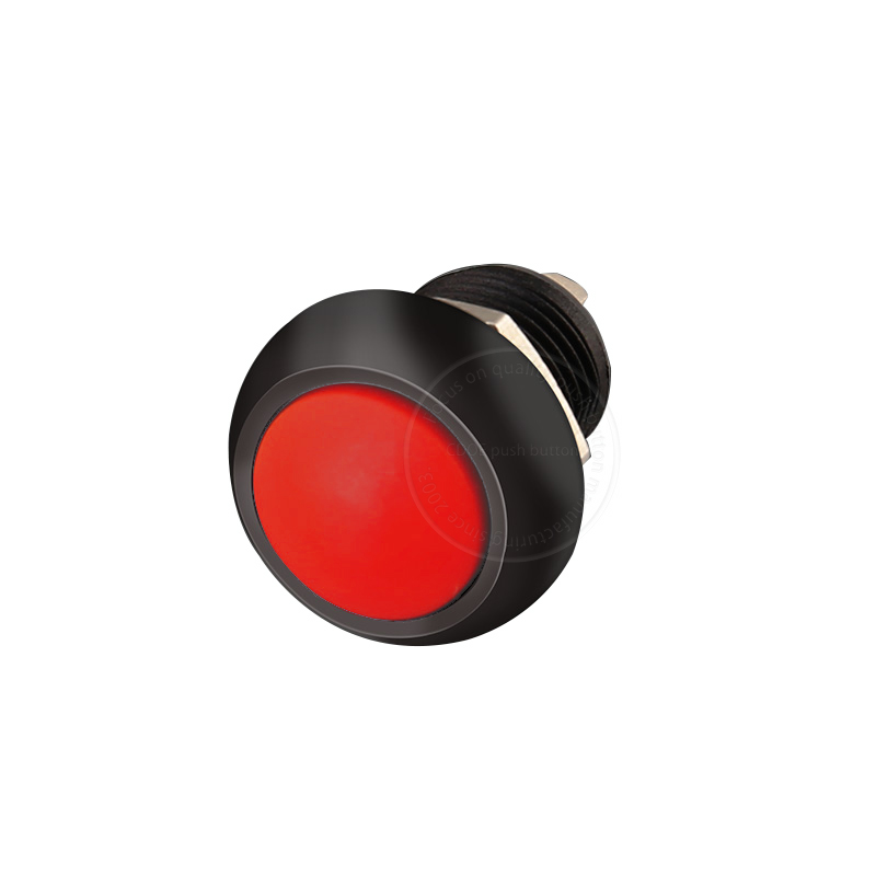 Red Head Domed Nylon Shell 12mm Waterproof Push Button Switch Normally Open 2pins Featured Image