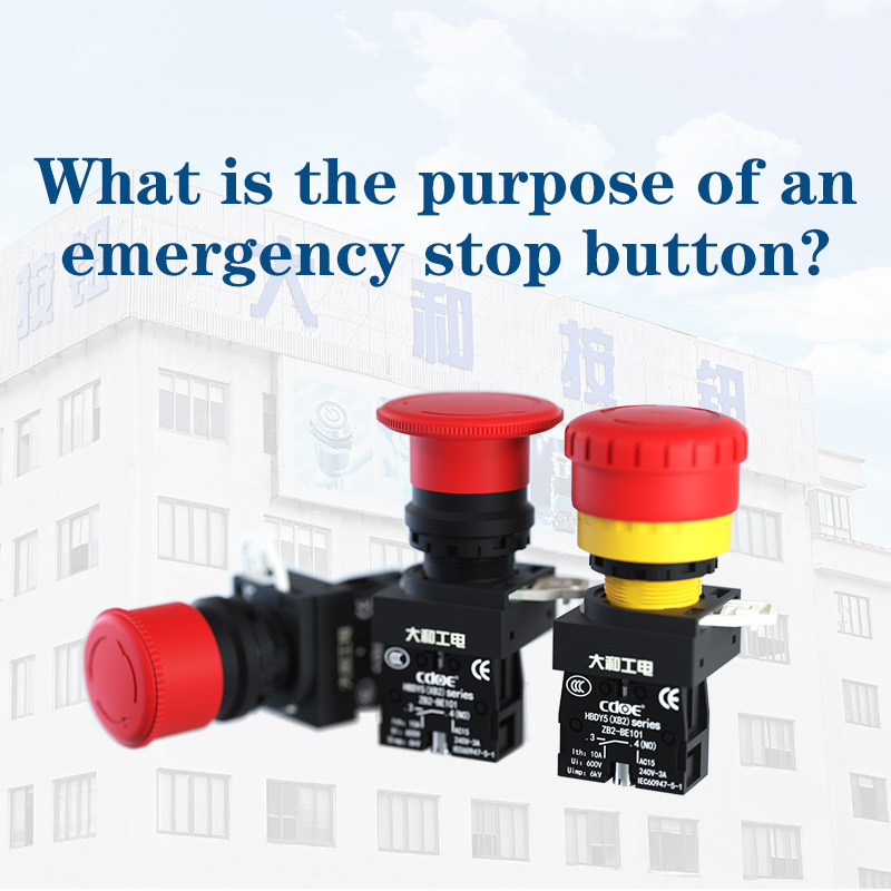 What is the purpose of an emergency stop button?