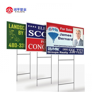 Hot Sale PP Material Coroplast Advertising Boards Outdoor Corrugated Plastic Yard Signs