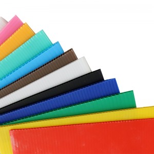 Malayang Magbigay ng sample pp boards para sa Corrugated Plastic correx corflute Sheet polypropylene sheets