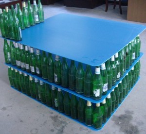 PP-laagpads voor verdelers en afscheiders van glazen flessen en drankenpallets