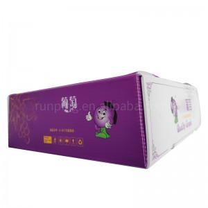 Пластиковая коробка для винограда, Китай OEM, напечатанная на заводе, переработанная складная коробка