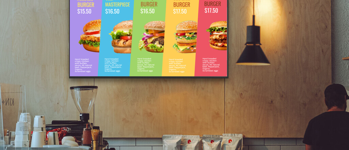 Chame a atenção, desperte o apetite: displays digitais para restaurantes