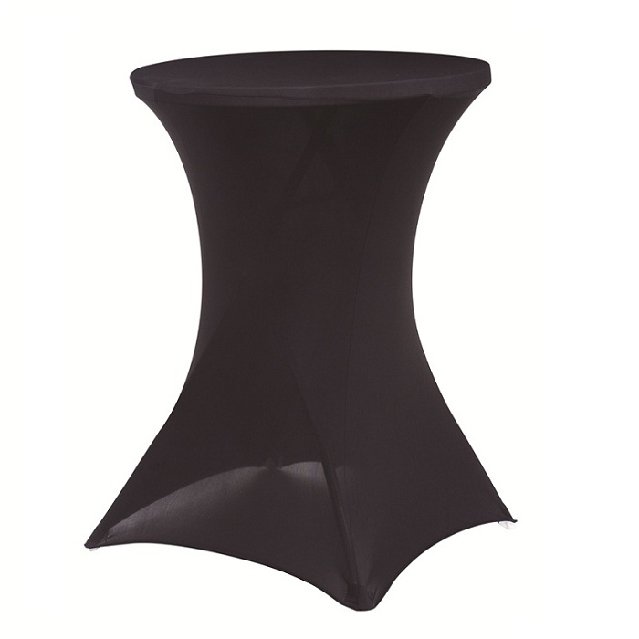 Wholesale black or white spandex cocktail table cover for wedding or banquet