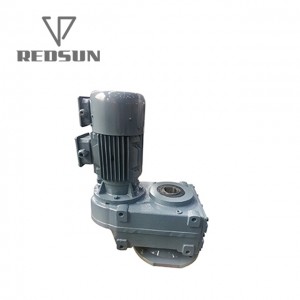 F series foot mounted solid or hollow parallel shaft helical gear box with electric motor