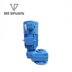 F series foot mounted solid or hollow parallel shaft helical gear box with electric motor