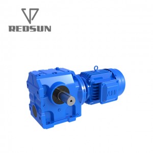 S Series Helical Worm Gearbox 90 Degree Square Flange Input Gear Motor S Series Helical Worm Gear Reduce