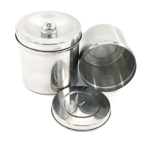 hot sale medical stainless steel gauze jar with lid