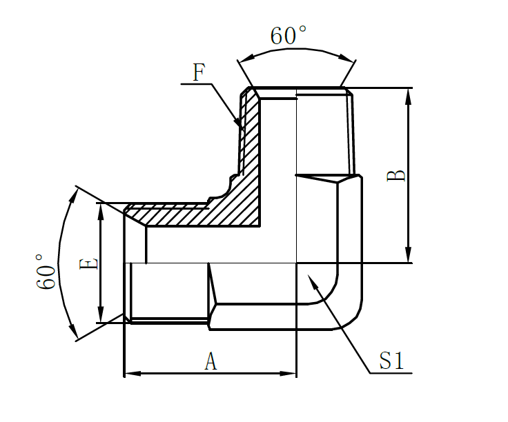 Factory Cheap Hot Cutting Machine - 1BN9- BSP Male 60° Seat × NPT Male (90° Elbow) – Sinopulse