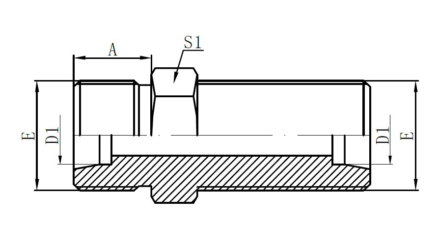 Well-designed Flexibility Hydraulic Hose - 6C-Metric Male 24° L.T. Bulkhead  – Sinopulse