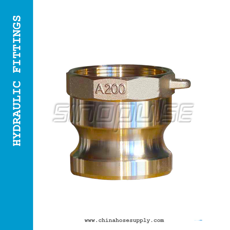 Brass Camlock Coupling Type A male grooved adapter and a female pipe thread (BSP or NPT thread)