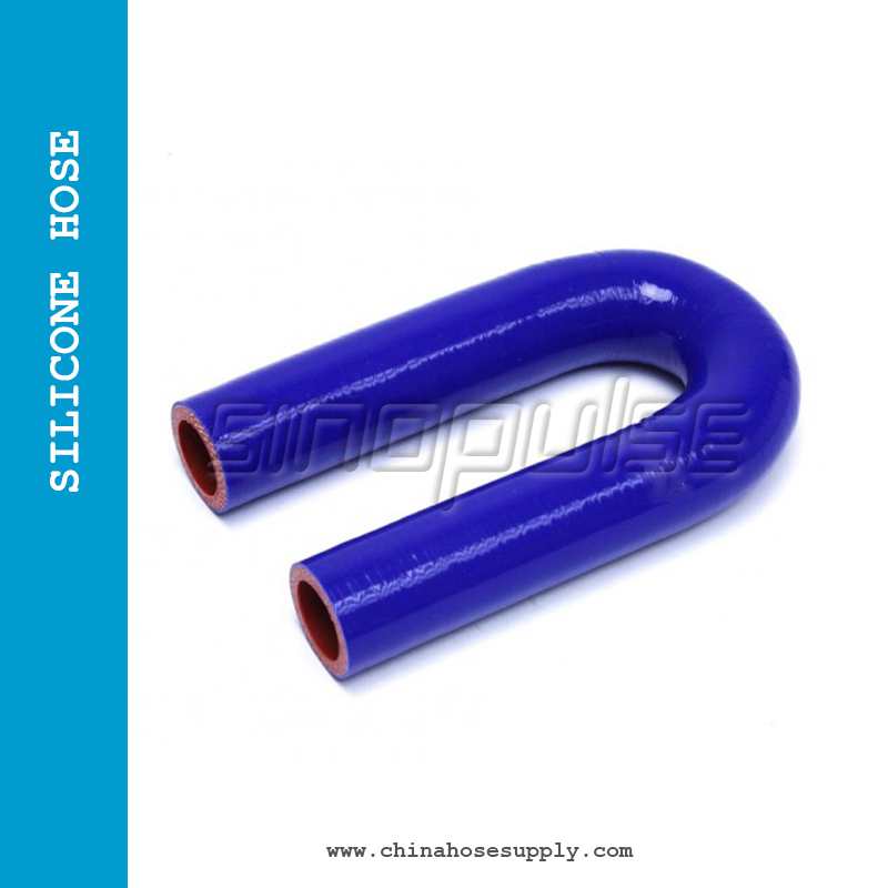 Wholesale Price China Rubber Spiral Hose - Flexible High Temperature Silicone 180 Degrees Elbow Hose SAE J20  – Sinopulse
