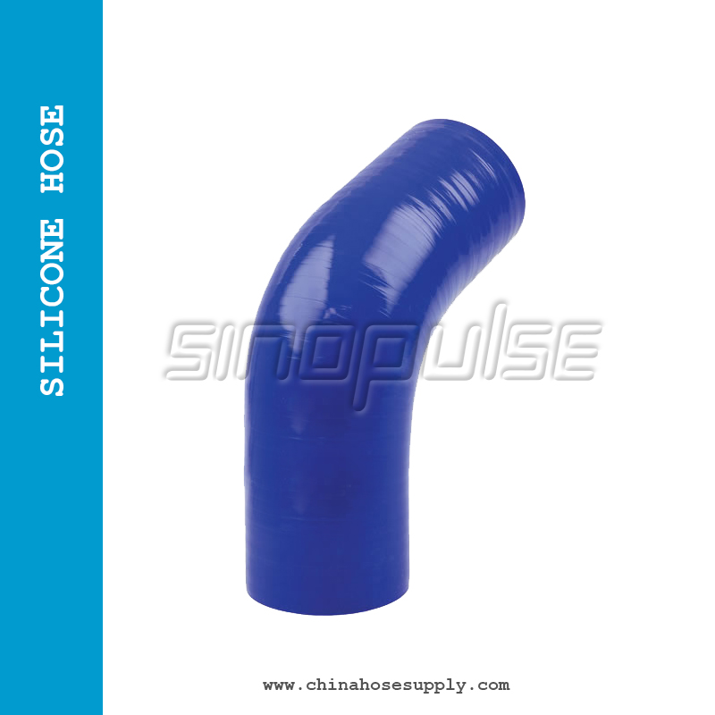 High Temperature Soft Flexible 45 Degree Silicone Hose/Pipe Rubber