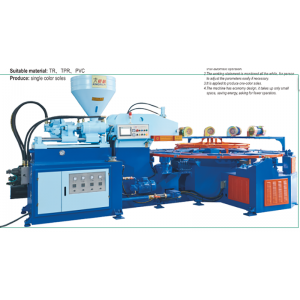 Full automatic TR one color sole injection mouding machine