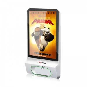21.5 inch Hot Selling Android Wall Mount Digital Signage With Auto Hand Sanitizers Dispenser