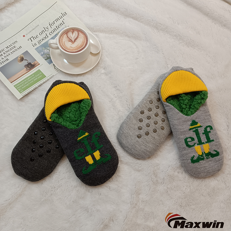 OEM manufacturer Cotton Compression Socks - Men’s Winter Adorable Elf Anti-slip Indoor Home Slipper Shoes  – Maxwin