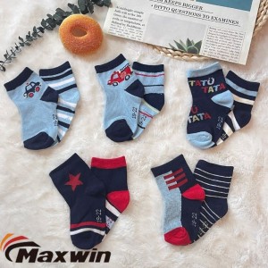19-22 Baby Socks, Newborn Baby Socks, Cartoon Embroidery Standard Children’s Socks