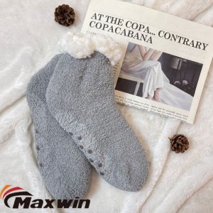 Women’s winter plain color soft and comfortable cozy cabin socks