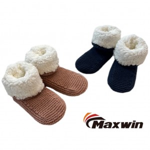 Women Winter Warm Brushed Poly Yarn Bootie With Sueded Tricot Sole