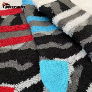 Mens Cozy Winter Socks with Camouflage Pattern, Double-Layer Home Socks