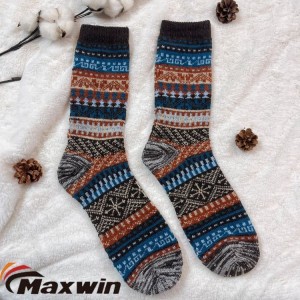 Winter Wool Yarn Socks Men Women Cashmere Warm Middle Merino Sox Outdoor Unisex Casual Knitted Daily Socks Boot Socks