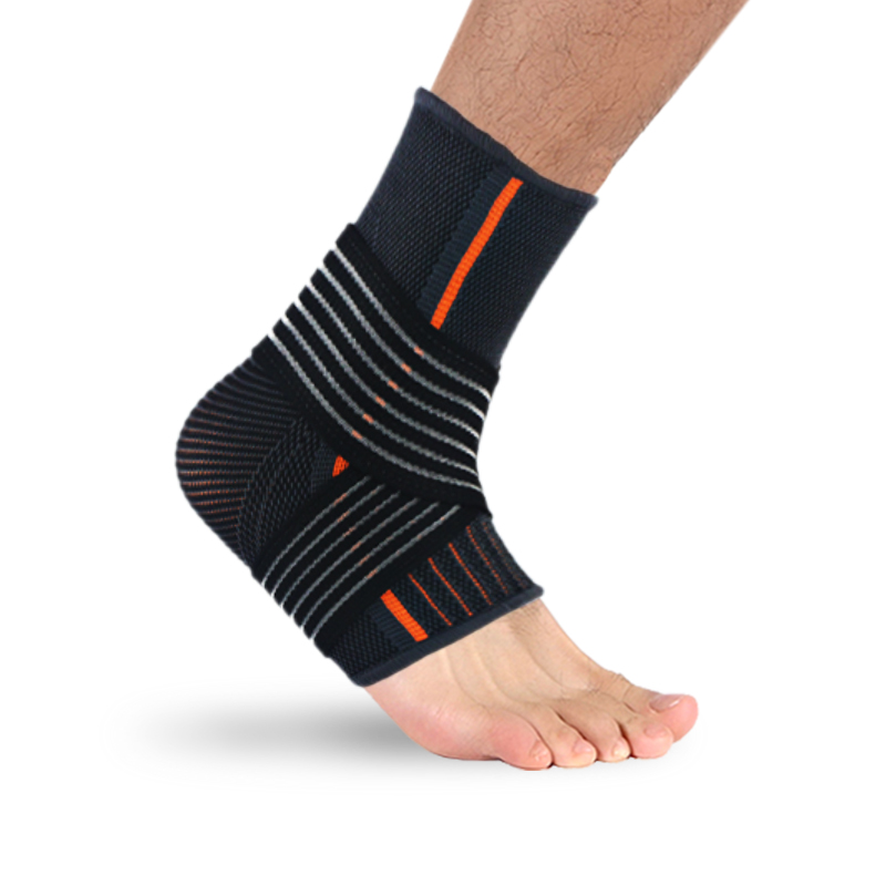 Adjustable ankle support brace with strengthen strap