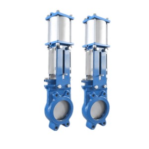 Knife gate valve NBR pneumatic actuation double acting DN50-DN600