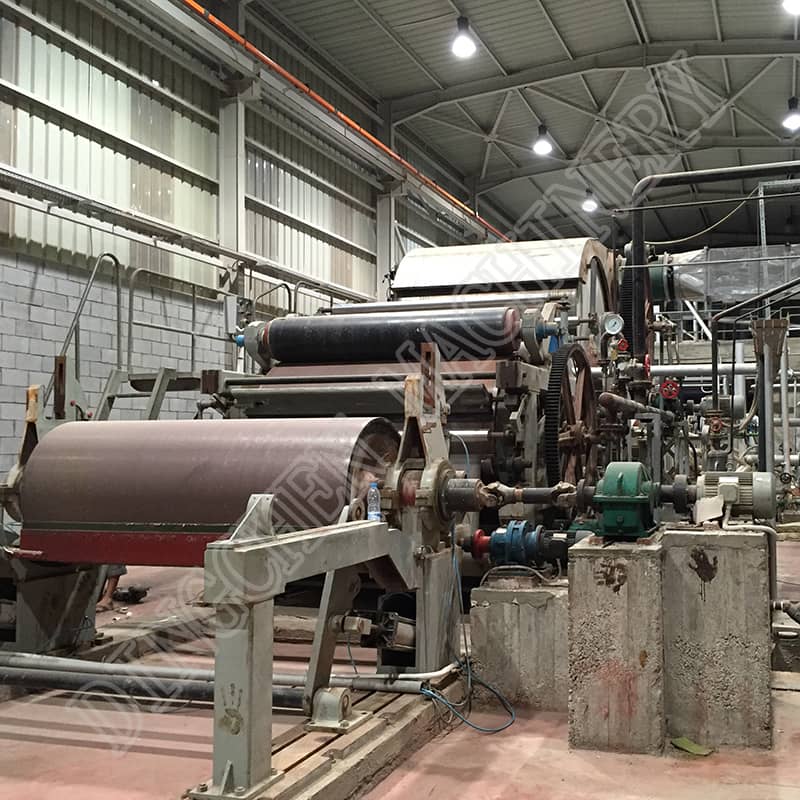 1800mm 10TPD corrugated paper production line in Egypt