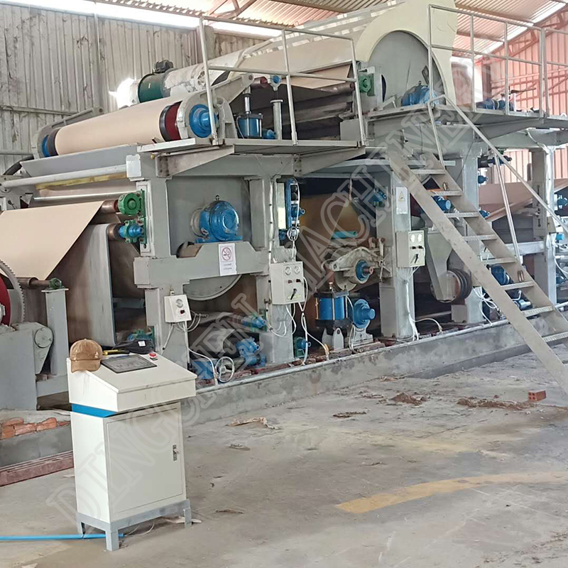 1575mm 10TPD  corrugated paper making machine in Cambodia