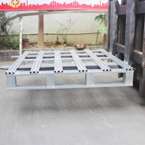 Industrial heavy duty reusable forklift two way entry galvanized steel pallet