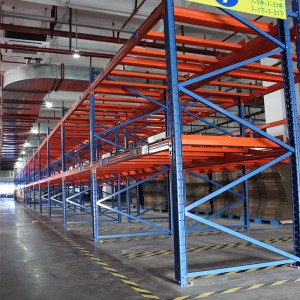 Heavy duty storage industrial high density selective metal pallet racks