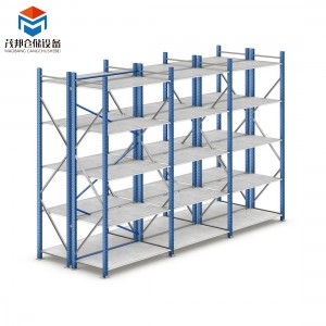 Storage racks very narrow aisle pallet rack system