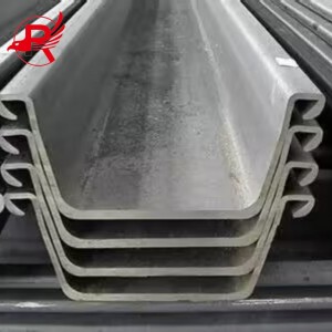 Palplanșe de tablă de oțel de tip 2 tip 3, profil China, formată la cald