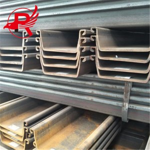 Ọnụ kacha mma s275 s355 s390 400x100x10.5mm na ụdị 2 Carbon Ms Hot Rolled Steel Sheet Piling For Construction