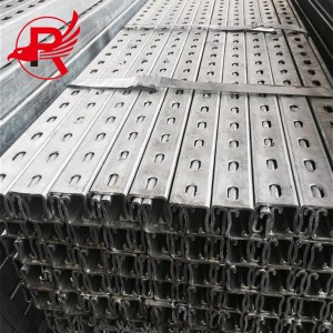 Direktang Supply ng Pabrika Slotted Galvanized Strut Channel Steel Unistrut HDG Gi Strut C Channel Steel