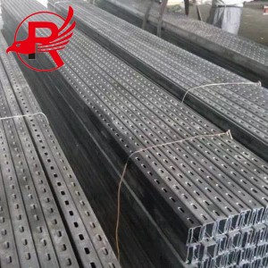 ဆောက်လုပ်ရေးပစ္စည်းများ Slotted Unistrut Stainless Steel Channel Bar Gi Steel C Channel