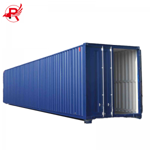 Các nhà sản xuất cung cấp kết cấu thép Logo tùy chỉnh Mặt mở 20ft 40ft Container vận chuyển