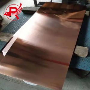 Professional Manufacturer 0.8mm 1mm 2mm 6mm Thickness Copper Plate 3mm 99.9% Pure Copper Sheet