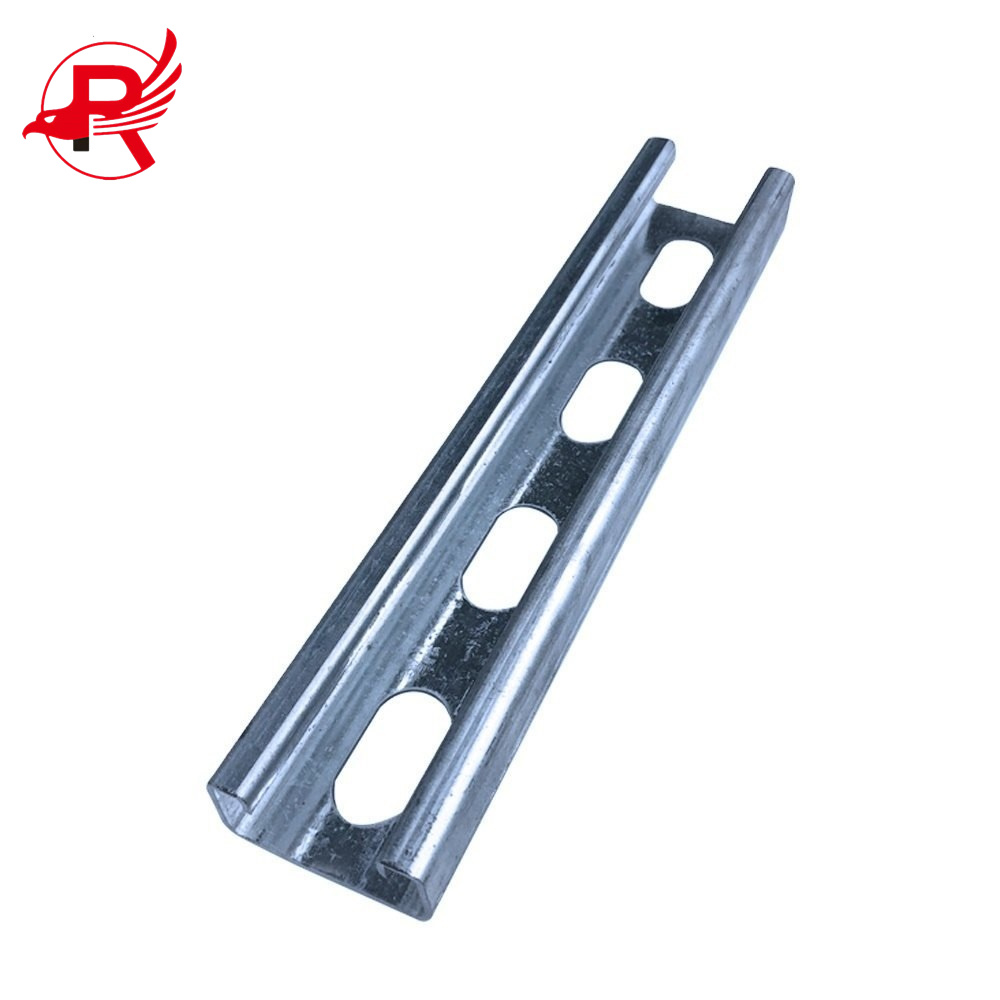 Cold Formed Structural Galvanized Slotted Steel C Channel bracket Solar Panel Profile With Holes Featured Image