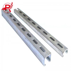 Cold Formed Structural Galvanized Slotted Steel C Channel bracket Solar Panel Profile With Holes