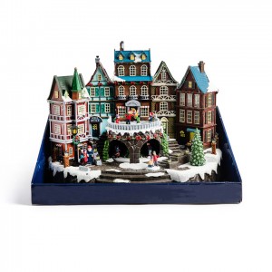 Christmas Toy Plastic Village Collections Music Box