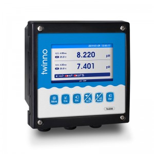 T6200 Industrial Portabel Dual Konduktivitas Méter PH ORP / EC / TDS Méter Monitor Controller